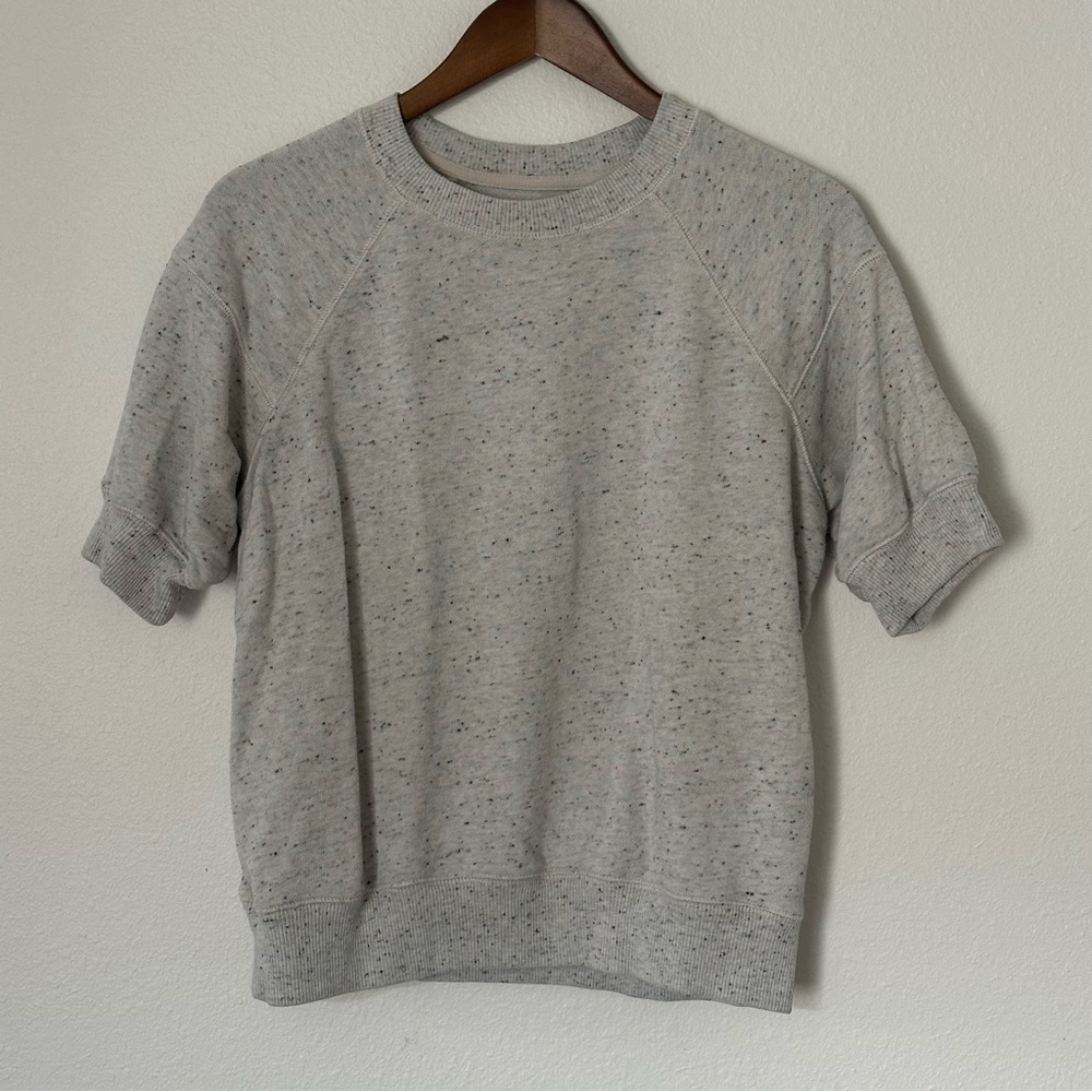 Aerie | Short-sleeved Sweatshirt in Light Heather Gray